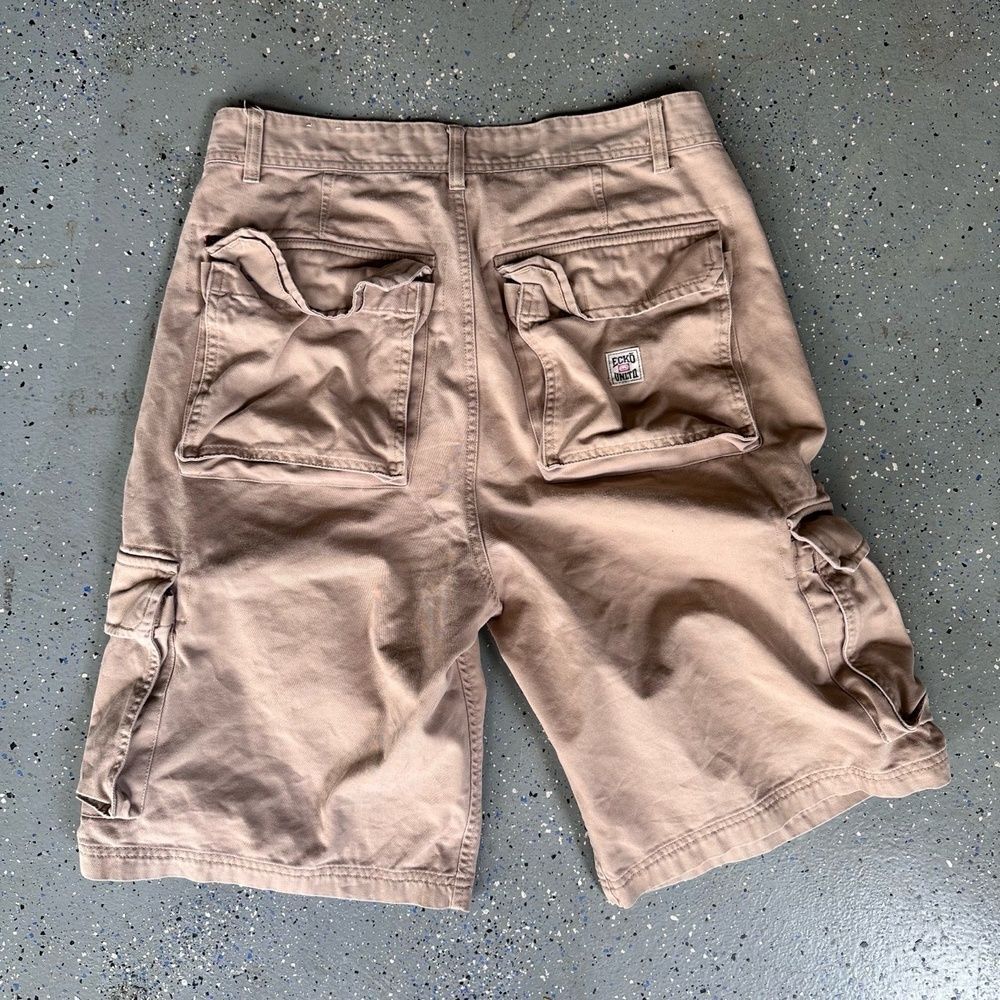 ECKO UNLTD. Mens Cargo Shorts Size 32 Tan Khaki Jorts Multi-Pocket Casual
